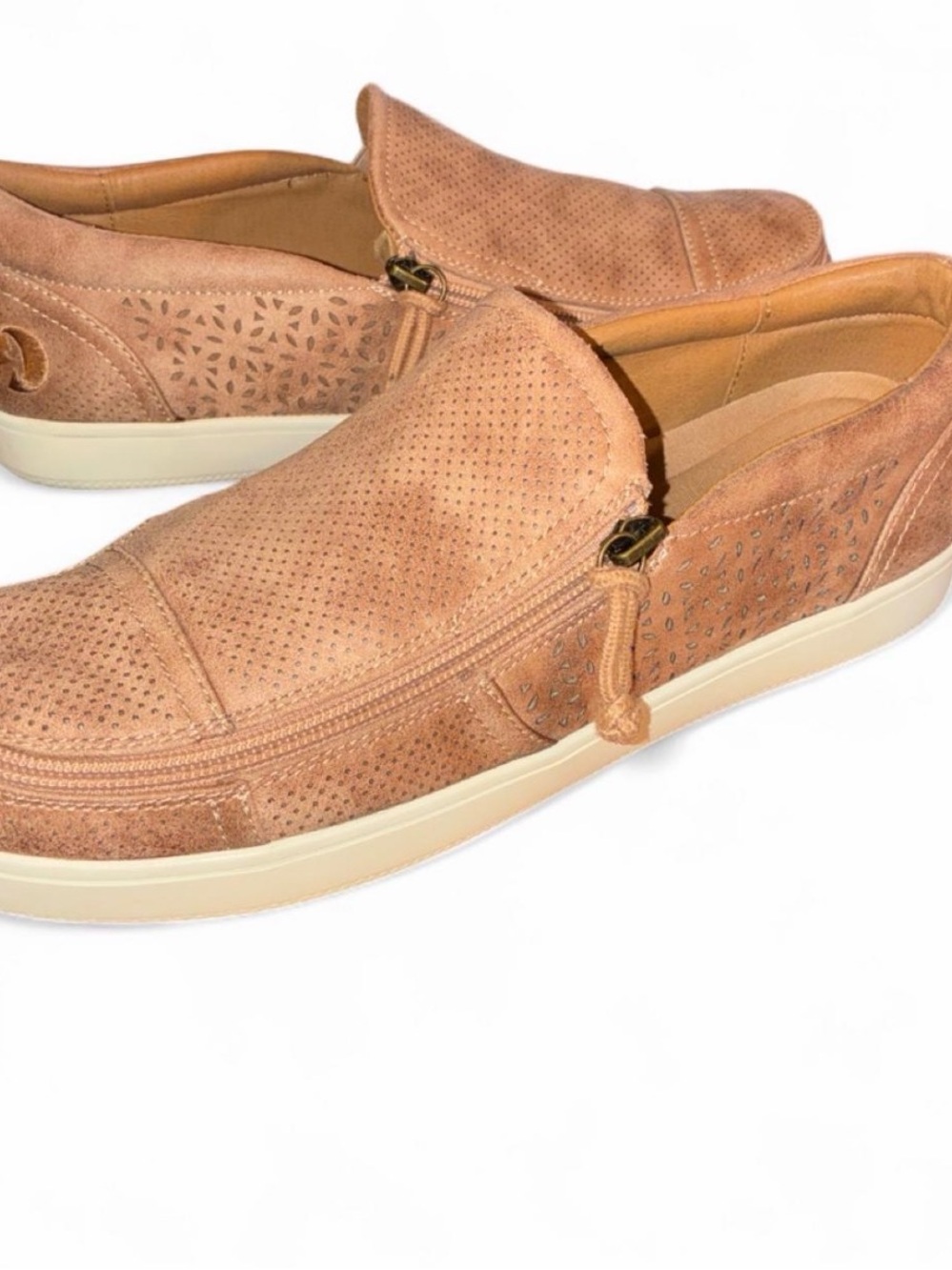 Billy Footwear Suede Slip-On Sneakers in Tan
